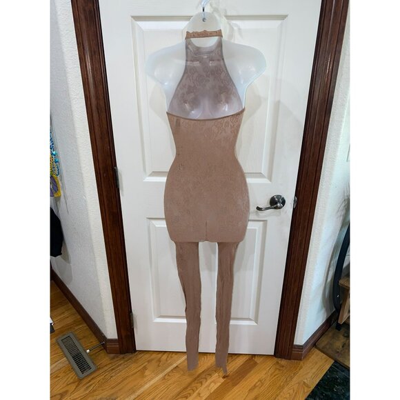 NWT SKIMS KNIT LACE CATSUIT Size XL Nude Color - Picture 3 of 7